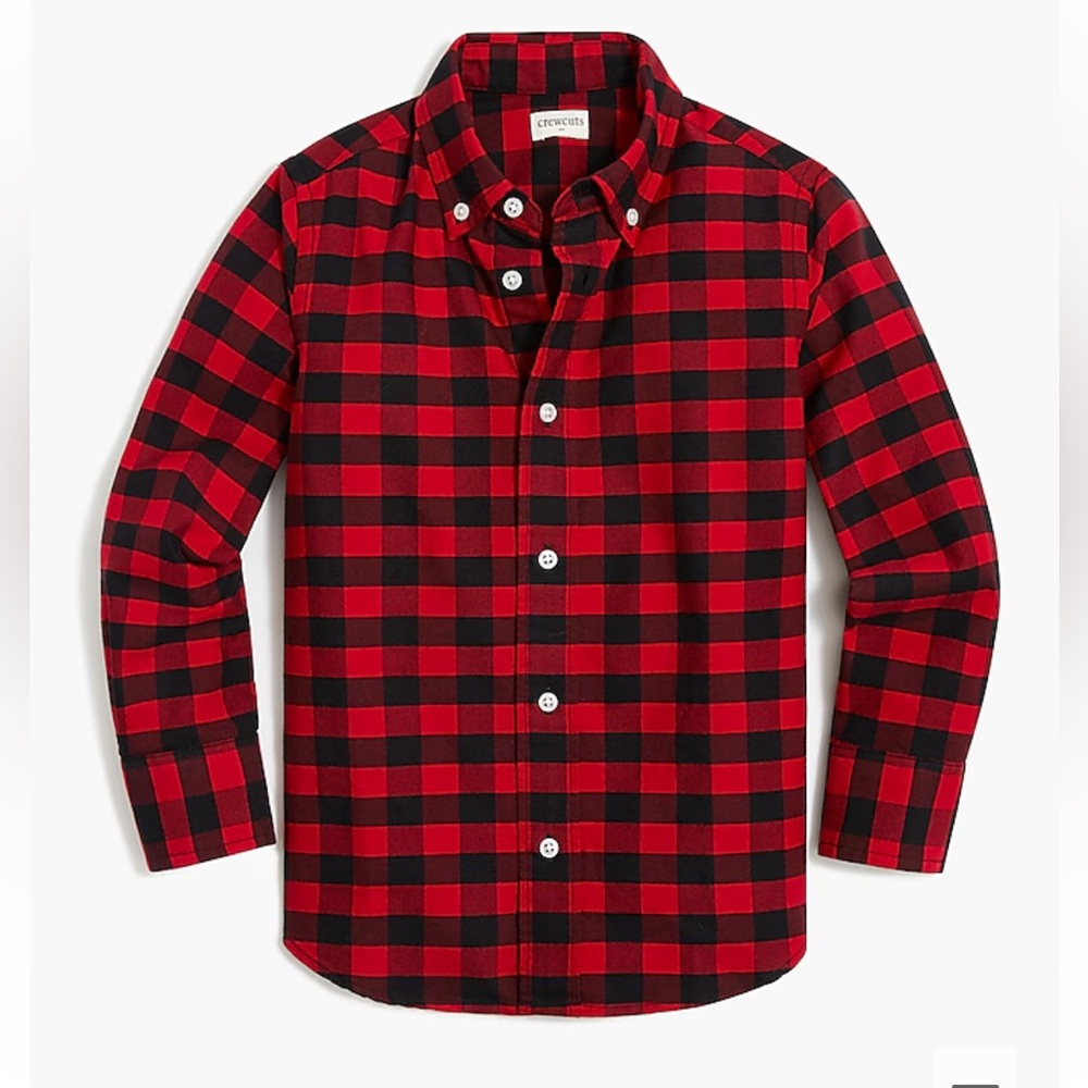 J.Crew Crewcuts Buffalo Plaid Button Down Shirt Boys Size 10